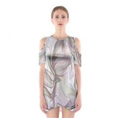 Abstract Geometric Line Art Shoulder Cutout One Piece by Simbadda