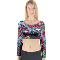 Eden Garden 5 Long Sleeve Crop Top by bestdesignintheworld