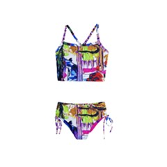 Walk With A Dog 1/1 Girls  Tankini Swimsuit