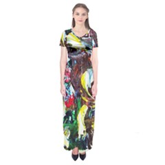 Eden Garden 3 Short Sleeve Maxi Dress by bestdesignintheworld