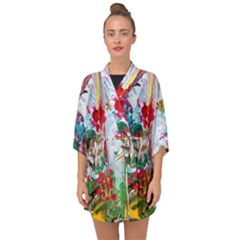 Eden Garden 2 Half Sleeve Chiffon Kimono by bestdesignintheworld