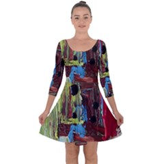 Point Of View #4 Quarter Sleeve Skater Dress by bestdesignintheworld