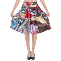 Eden Garden 1 Flared Midi Skirt by bestdesignintheworld