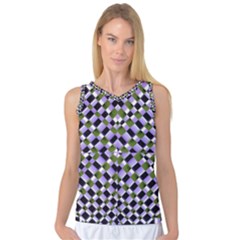 Hypnotic Geometric Pattern Women s Basketball Tank Top by dflcprints