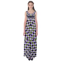 Hypnotic Geometric Pattern Empire Waist Maxi Dress by dflcprints