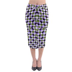 Hypnotic Geometric Pattern Midi Pencil Skirt