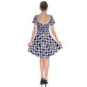 Hypnotic Geometric Pattern Short Sleeve Bardot Dress View2