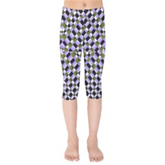 Hypnotic Geometric Pattern Kids  Capri Leggings  by dflcprints