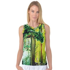 Old Tree And House With An Arch 8 Women s Basketball Tank Top by bestdesignintheworld