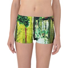 Old Tree And House With An Arch 8 Boyleg Bikini Bottoms by bestdesignintheworld