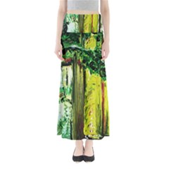 Old Tree And House With An Arch 8 Full Length Maxi Skirt by bestdesignintheworld