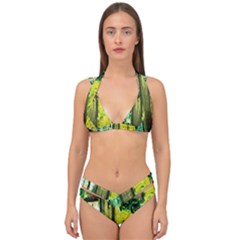 Old Tree And House With An Arch 8 Double Strap Halter Bikini Set