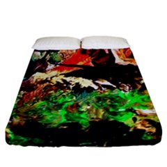 Old Tree And House With An Arch 7 Fitted Sheet (california King Size) by bestdesignintheworld