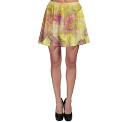 Yellow Rose Skater Skirt by aumaraspiritart