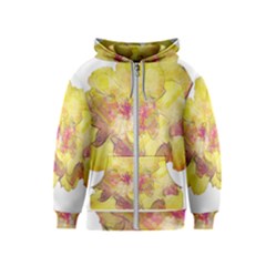 Yellow Rose Kids  Zipper Hoodie by aumaraspiritart