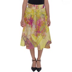 Yellow Rose Perfect Length Midi Skirt by aumaraspiritart