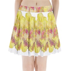 Yellow Rose Pleated Mini Skirt by aumaraspiritart