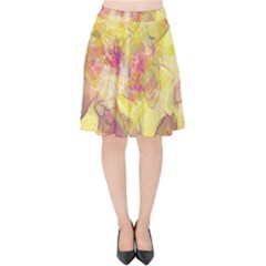 Yellow Rose Velvet High Waist Skirt by aumaraspiritart