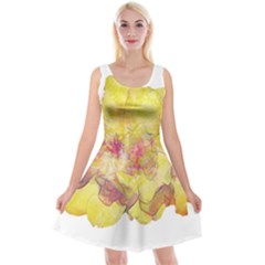 Yellow Rose Reversible Velvet Sleeveless Dress