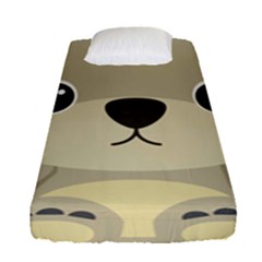 Animal Bear Cartoon Children Kids Fitted Sheet (single Size) by Simbadda