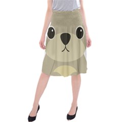 Animal Bear Cartoon Children Kids Midi Beach Skirt by Simbadda