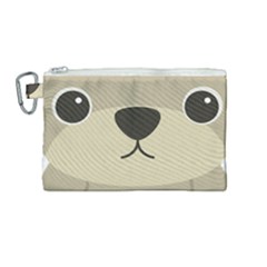 Animal Bear Cartoon Children Kids Canvas Cosmetic Bag (medium)