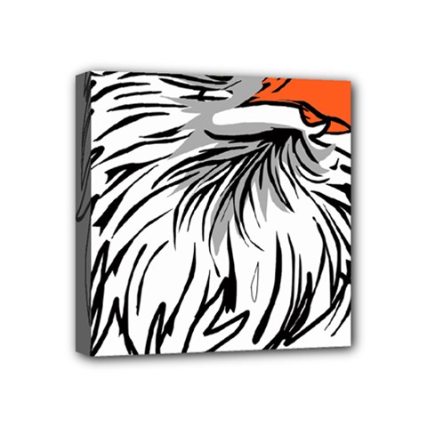 Animal Bird Cartoon Comic Eagle Mini Canvas 4  X 4  by Simbadda