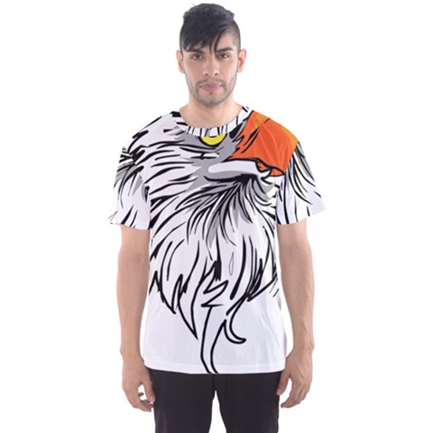 Animal Bird Cartoon Comic Eagle Men s Sports Mesh Tee by Simbadda