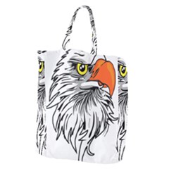 Animal Bird Cartoon Comic Eagle Giant Grocery Zipper Tote by Simbadda