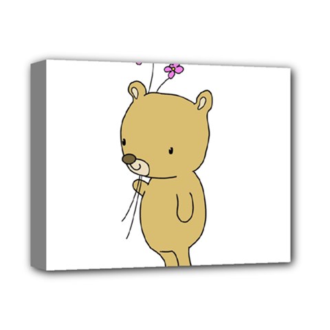 Cute Bear Cartoon Deluxe Canvas 14  X 11  by Simbadda