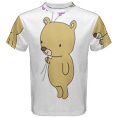 Cute Bear Cartoon Men s Cotton Tee by Simbadda