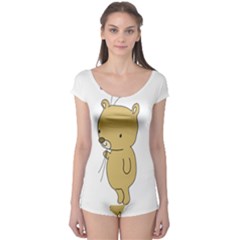 Cute Bear Cartoon Boyleg Leotard  by Simbadda