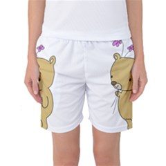 Cute Bear Cartoon Women s Basketball Shorts by Simbadda