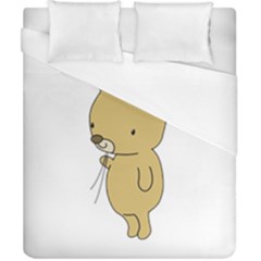 Cute Bear Cartoon Duvet Cover (california King Size) by Simbadda