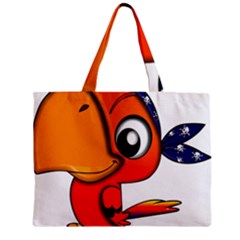 Bird Cartoon Character Parrot Zipper Mini Tote Bag by Simbadda