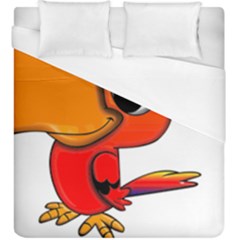 Bird Cartoon Character Parrot Duvet Cover (king Size) by Simbadda