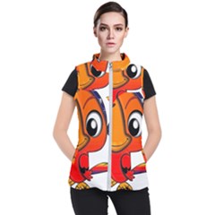 Bird Cartoon Character Parrot Women s Puffer Vest by Simbadda