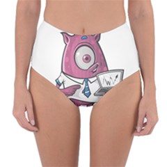 Business Education Logo Monster Reversible High-waist Bikini Bottoms