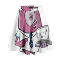 Business Education Logo Monster High Waist Skirt by Simbadda