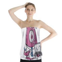 Business Education Logo Monster Strapless Top by Simbadda