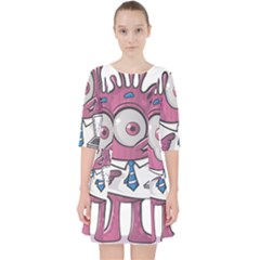 Business Education Logo Monster Pocket Dress by Simbadda