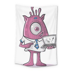 Business Education Logo Monster Small Tapestry by Simbadda