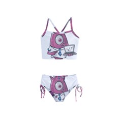 Business Education Logo Monster Girls  Tankini Swimsuit