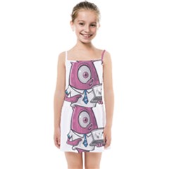 Business Education Logo Monster Kids Summer Sun Dress by Simbadda