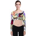 Bunny Easter Artist Spring Cartoon Velvet Crop Top View1