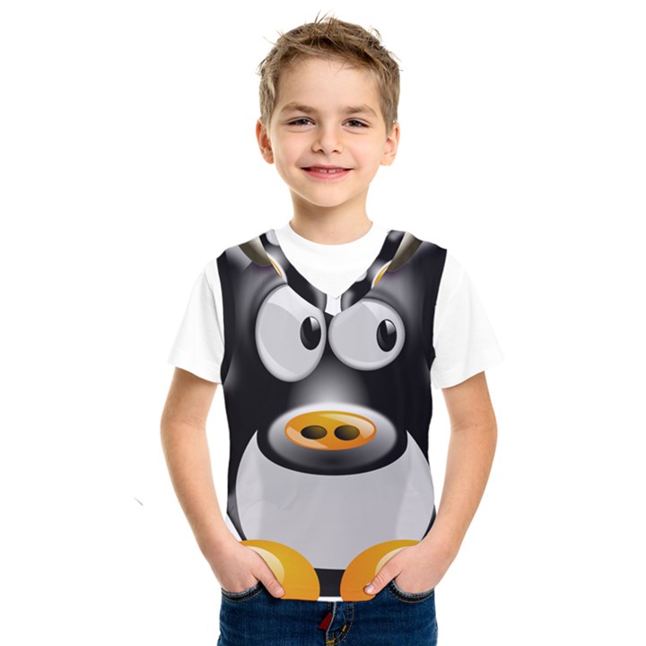 Cow Animal Mammal Cute Tux Kids  SportsWear