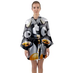 Cow Animal Mammal Cute Tux Long Sleeve Kimono Robe