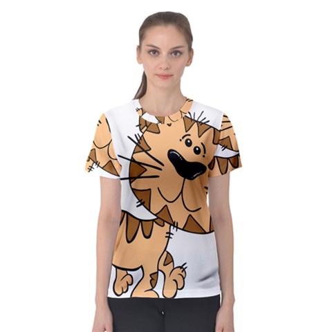 Cats Kittens Animal Cartoon Moving Women s Sport Mesh Tee by Simbadda