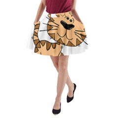 Cats Kittens Animal Cartoon Moving A-line Pocket Skirt by Simbadda