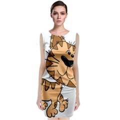 Cats Kittens Animal Cartoon Moving Sleeveless Velvet Midi Dress by Simbadda